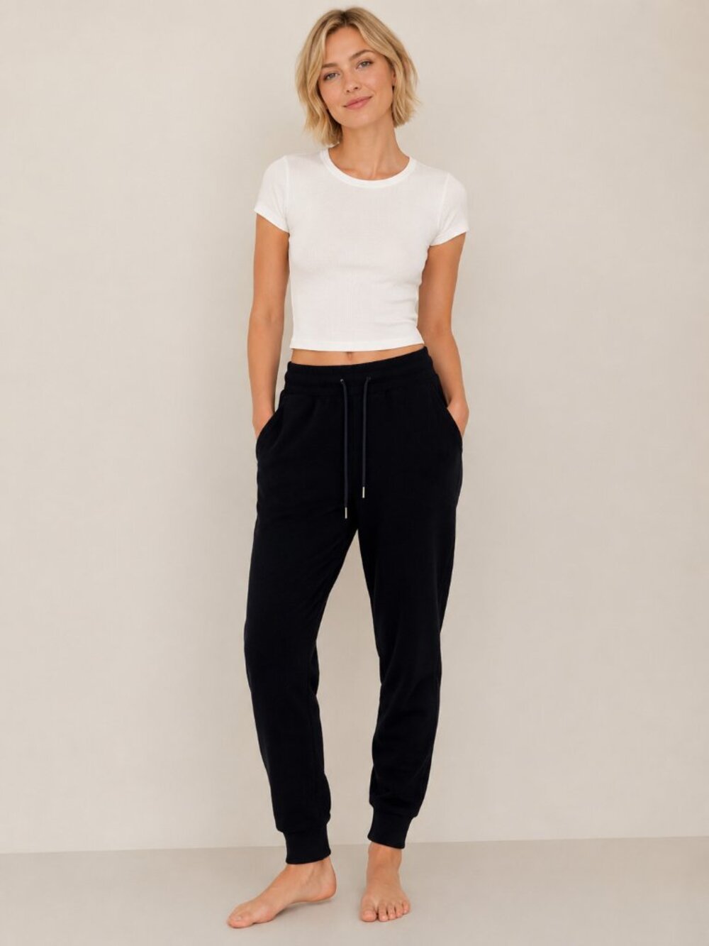 2/$30 American Eagle Outfitters Joggers Zip Pocket Black XS #A3267